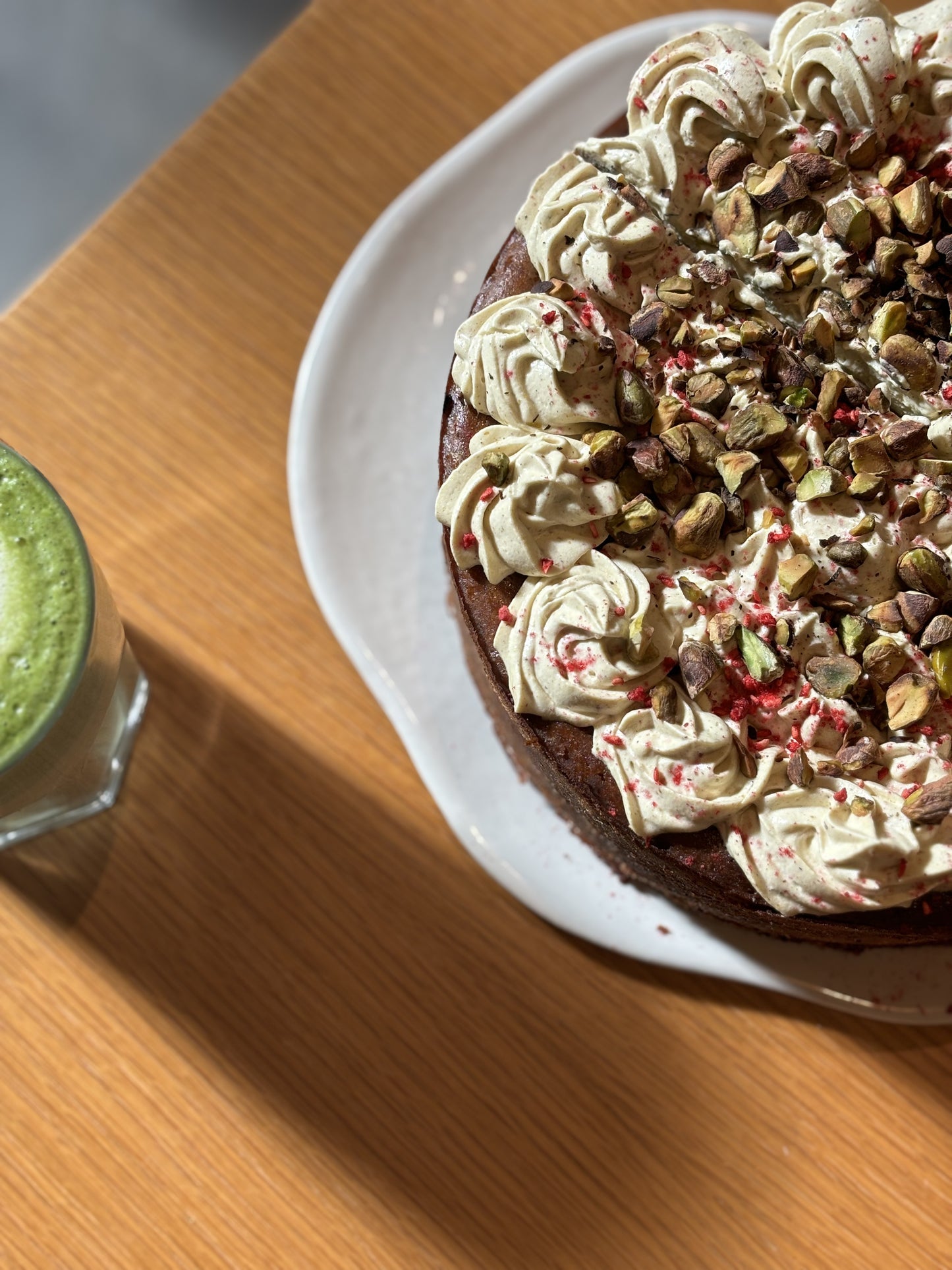 Basque Pistachio Cheesecake
