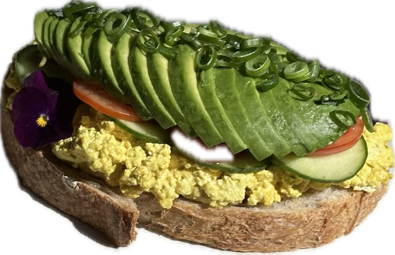 Awokado tost z pastą bezjajeczną